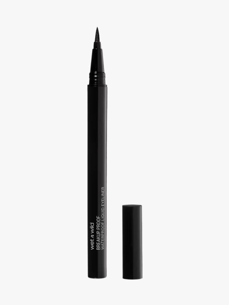 Wet n Wild Breakup Proof Waterproof Skinny Eyeliner in branded component on a light gray background